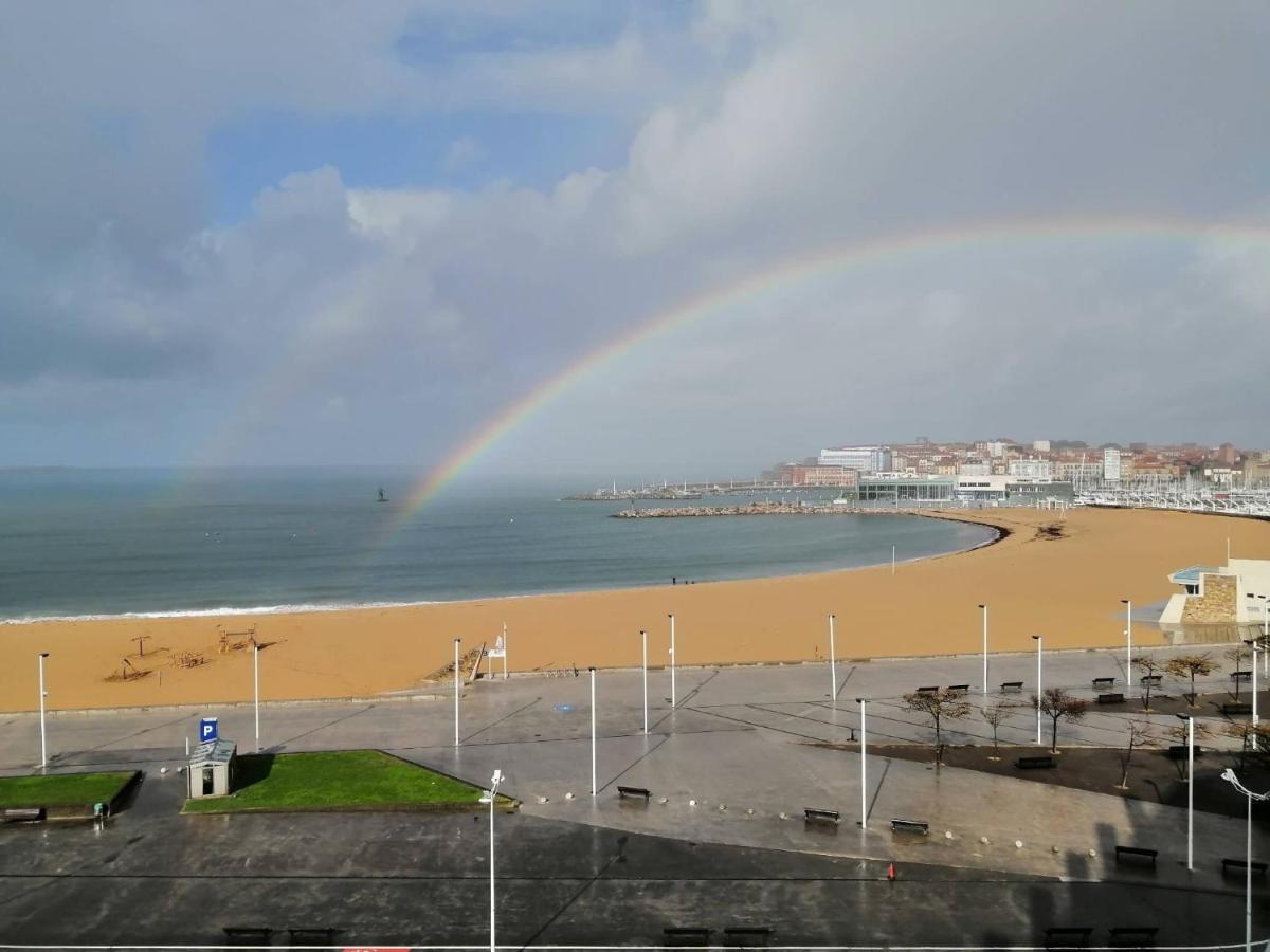 El Sexto De La Playa + Parking Gratis Apartment Gijon Bagian luar foto
